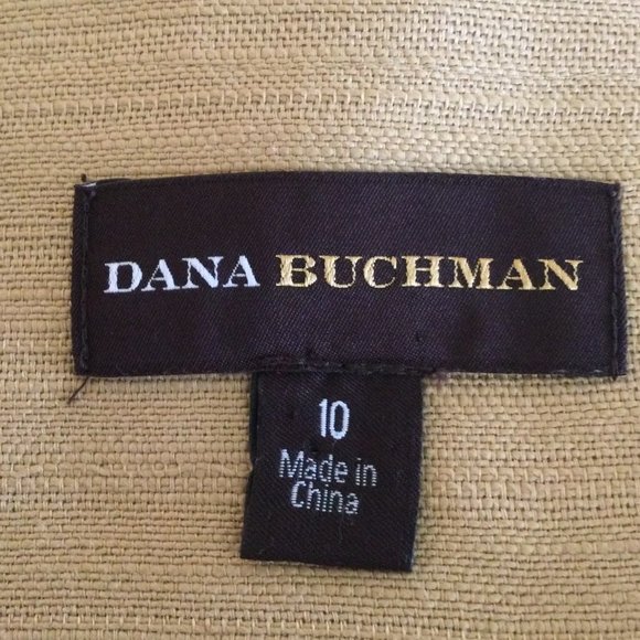 Dana Buchman Tan Linen/Cotton Zippered Jacket, 10 - Picture 5 of 6